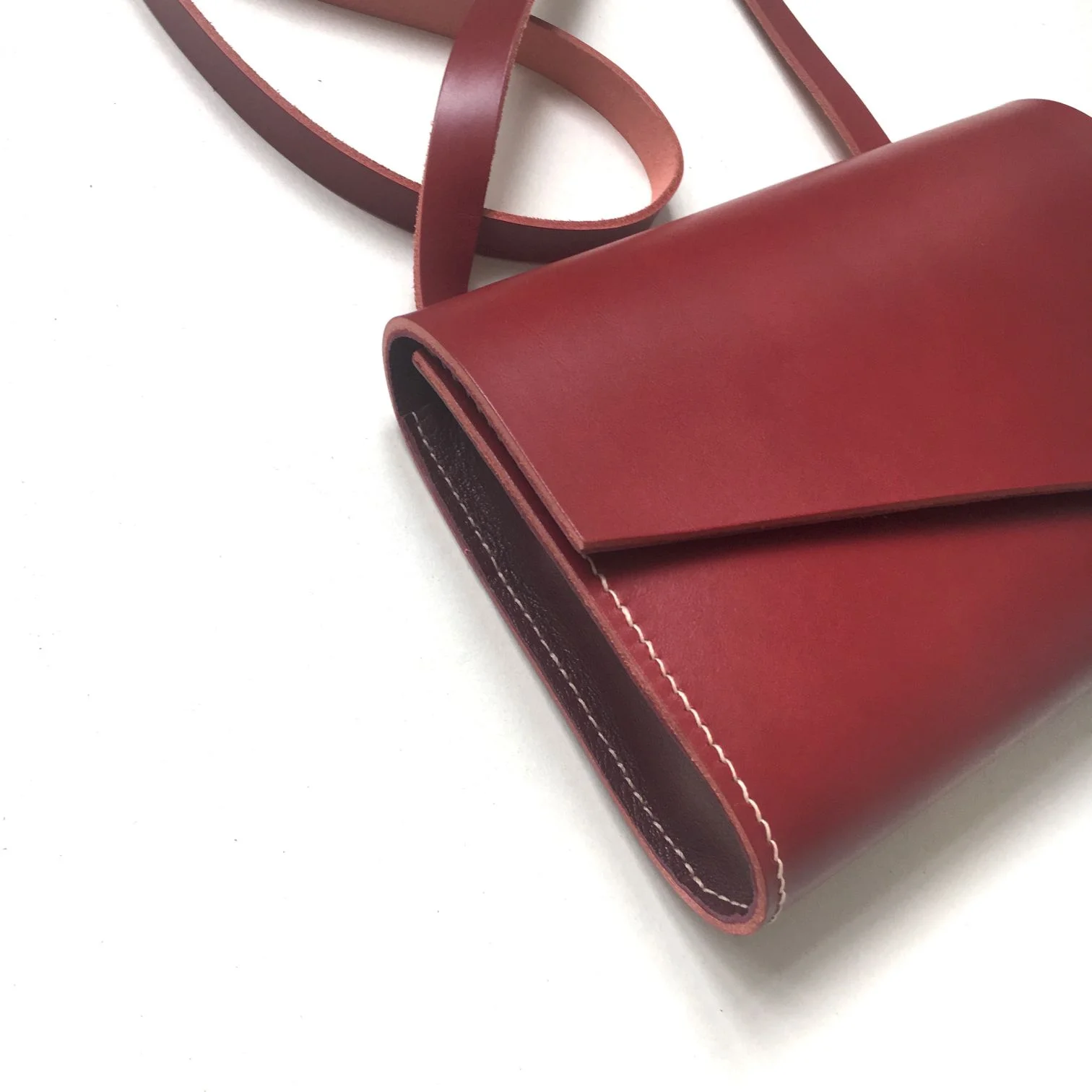 Pioneer Mini Red Leather Crossbody Bag — CARV