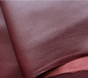 Burgundy vegetable tanned leather