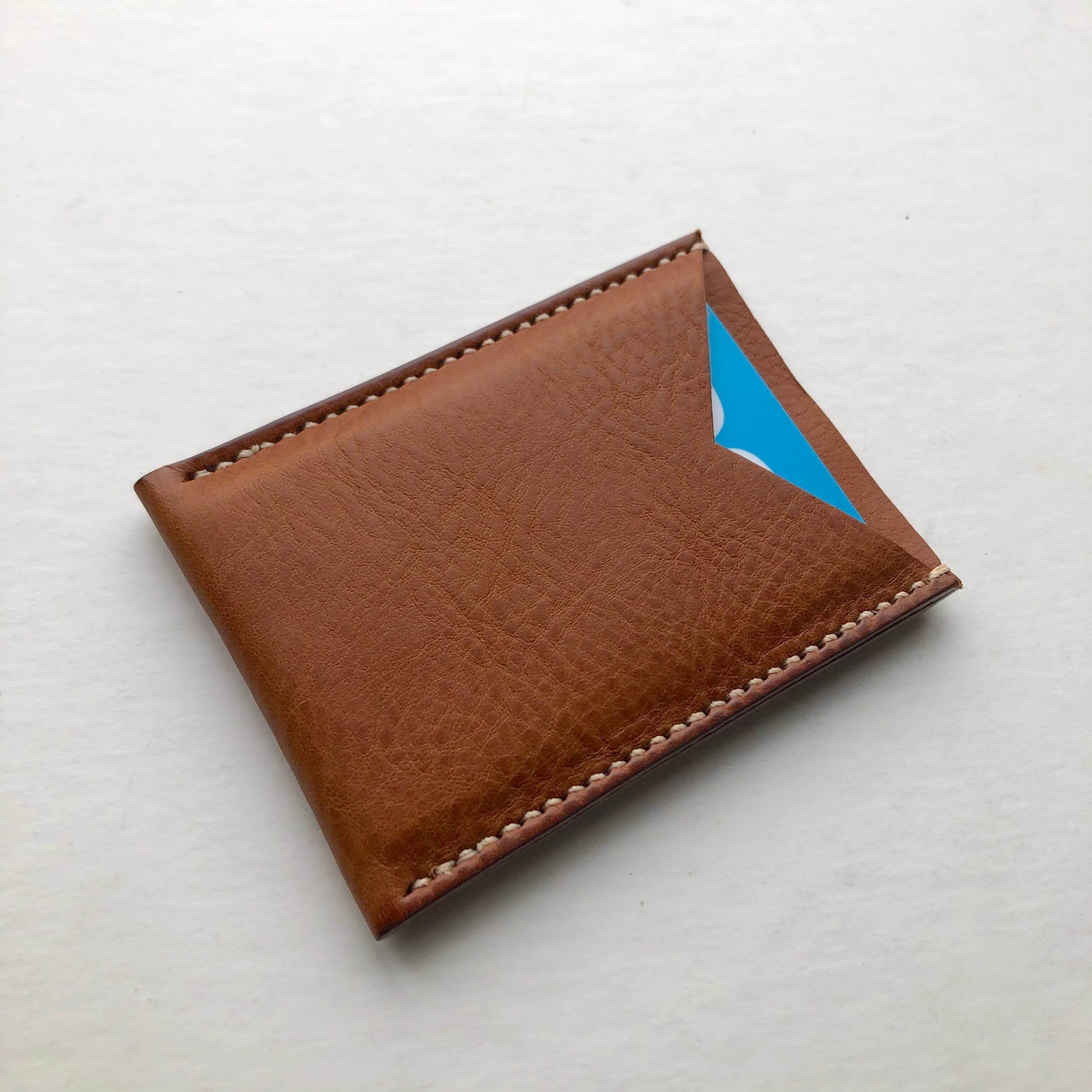 CARV sustainable leather wallet in tan handmade in the UK