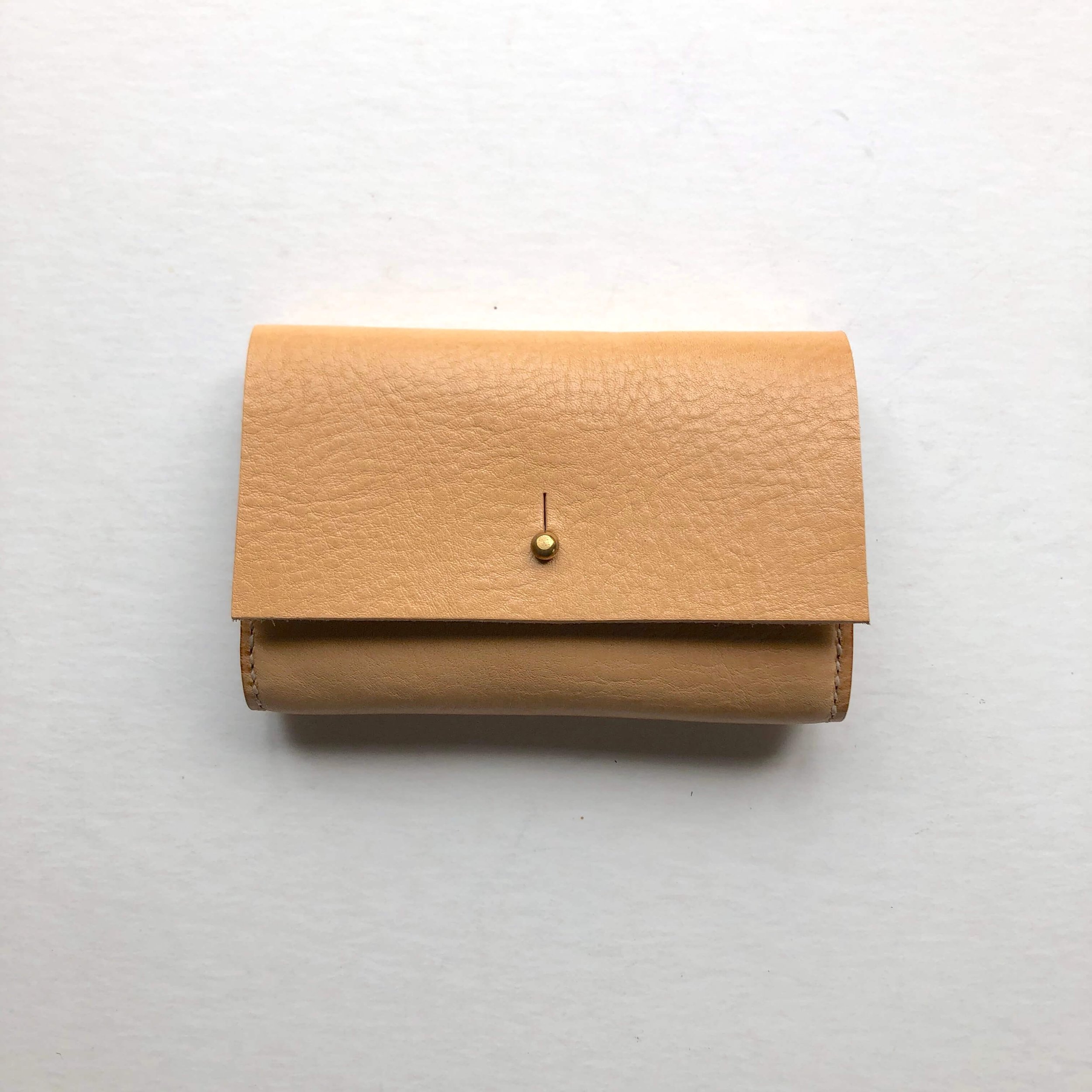 CARV sustainable leather purse in natural handmade in the UK