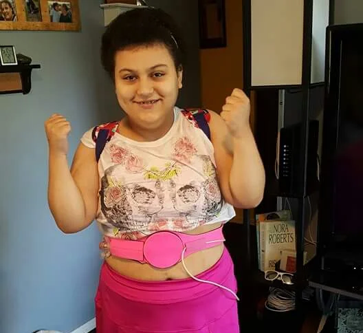 Hannah finally gets a MIC-KEY Button 