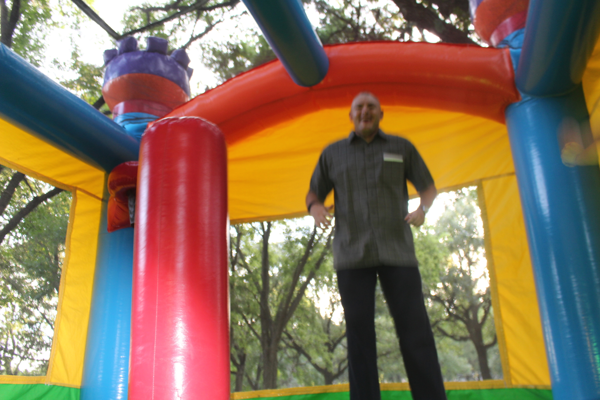 Jeffrey Taking Full Advantage of the Bouncy House