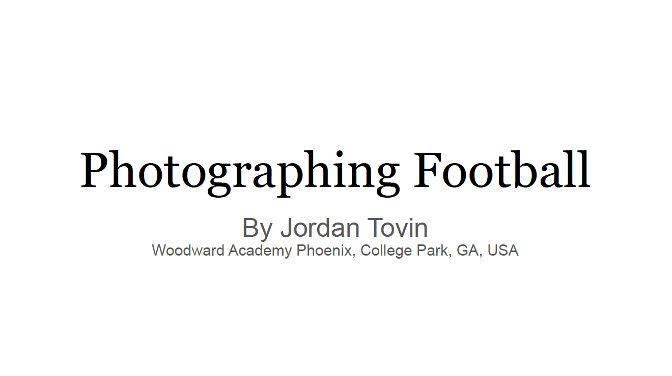 Photographing Football