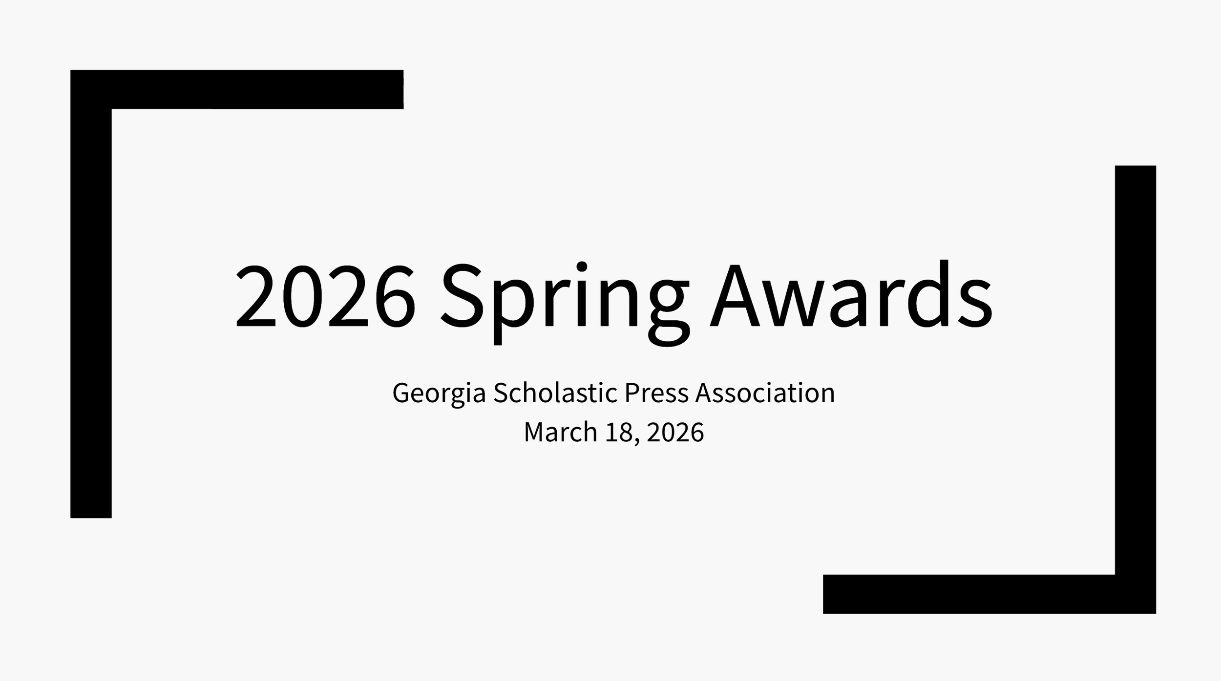 2026 Spring Award Winners Announced