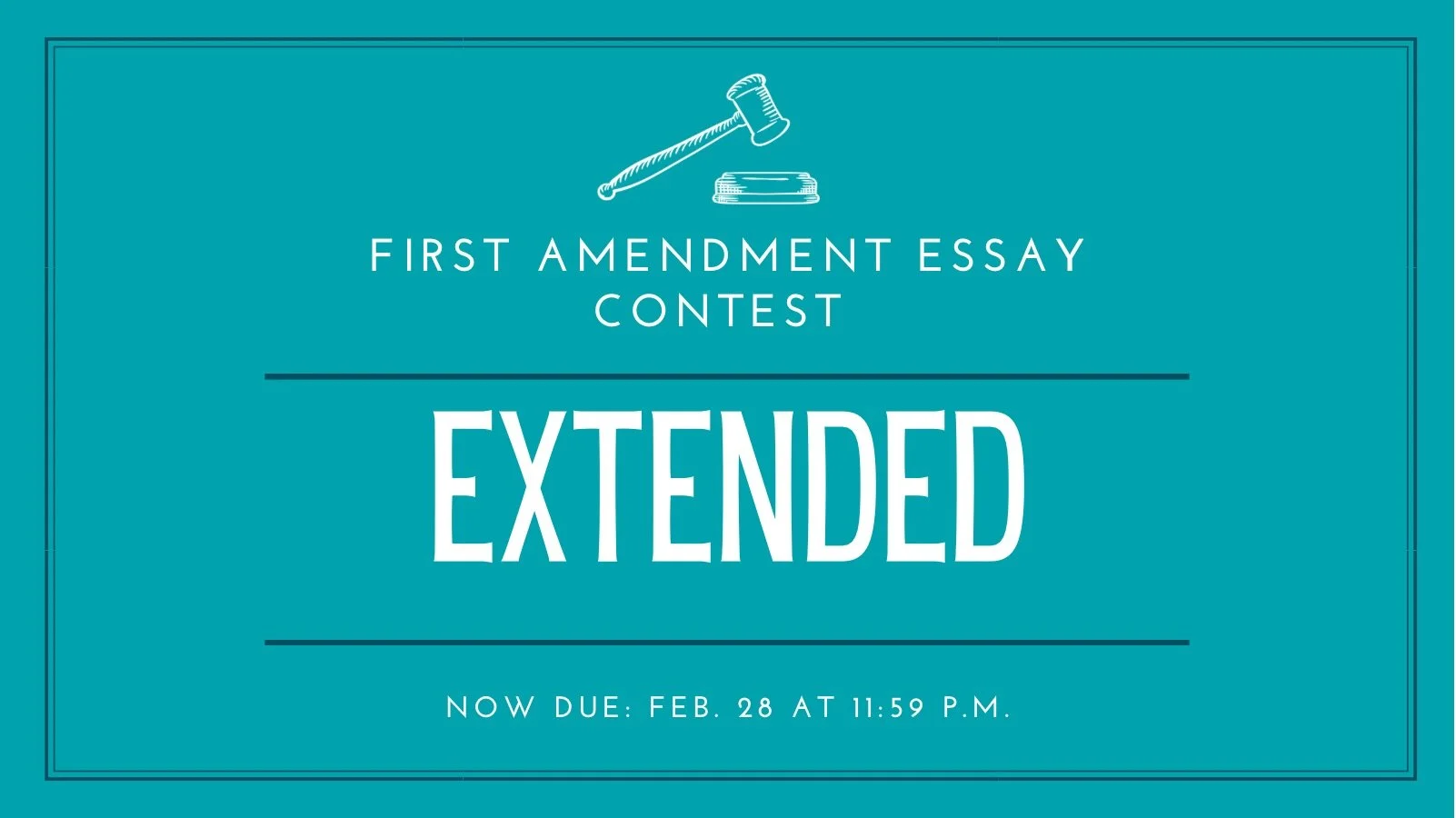 First Amendment Essay Contest extended through Feb. 28