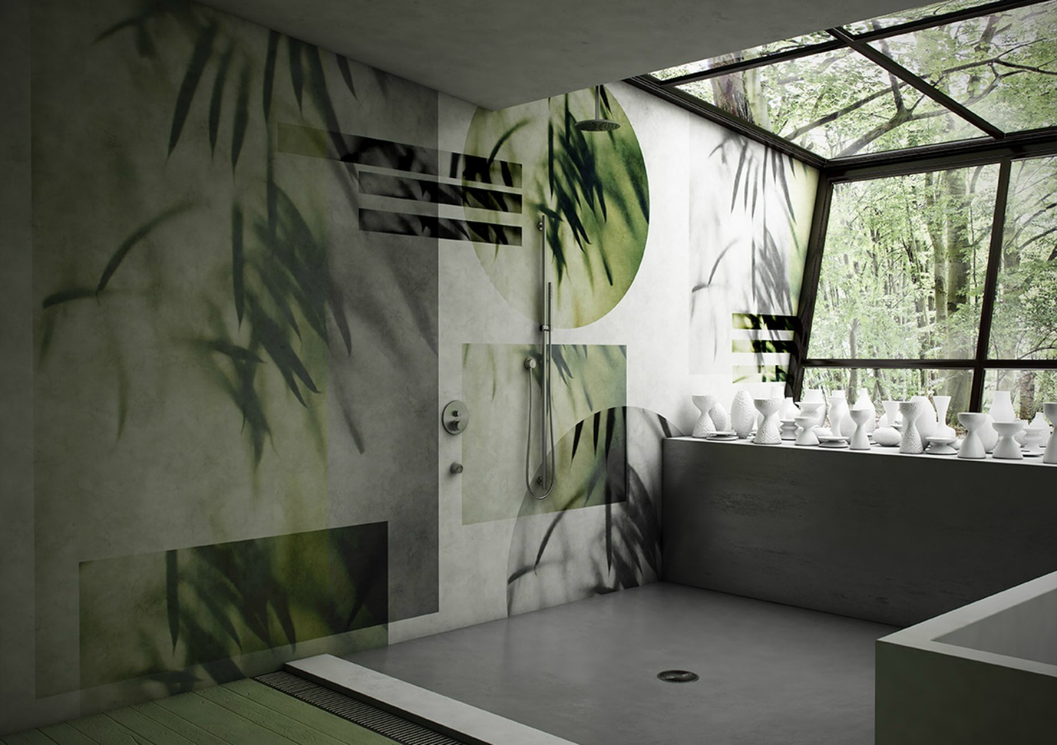 Inspired by the pantone color of the year to bring the environment to a bathroom (Ghost)