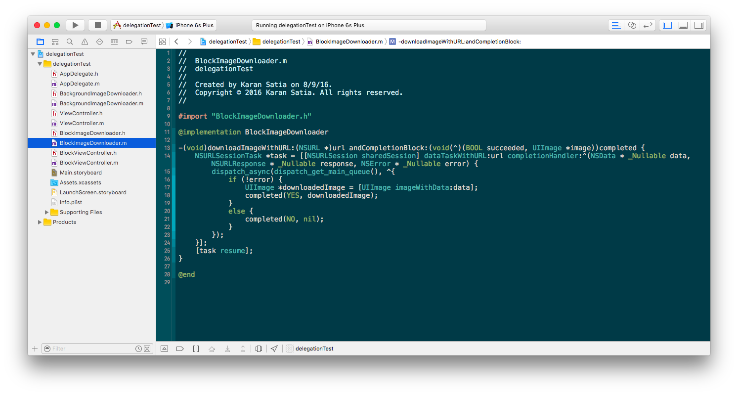 Here we actually process the data, downloading an image based on a URL passed to the method.