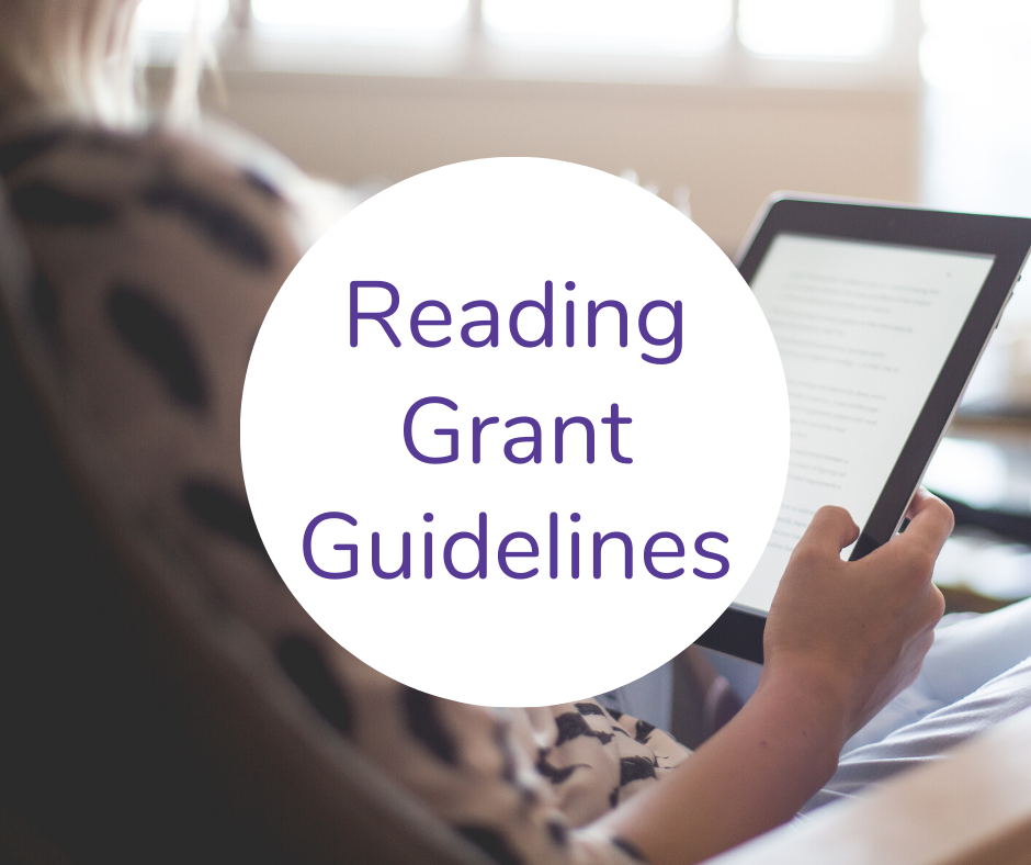 Reading grant guidelines