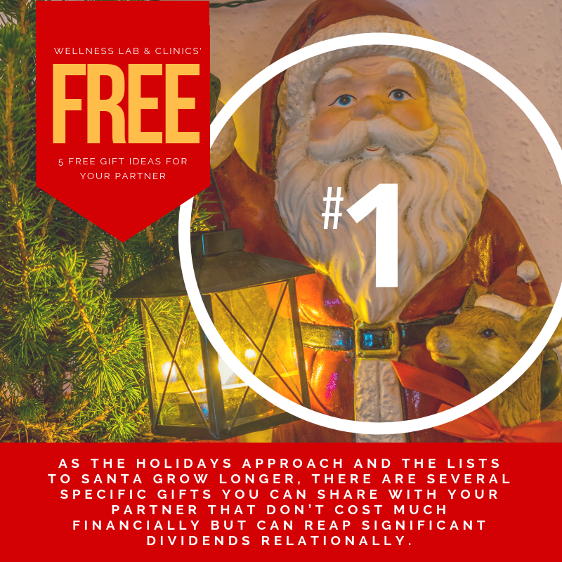 Visit WellnessLabAndClinics.com throughout the month of December for Wellness Lab & Clinics’ 5 FREE gift ideas to BOOST intimacy with the one you love.