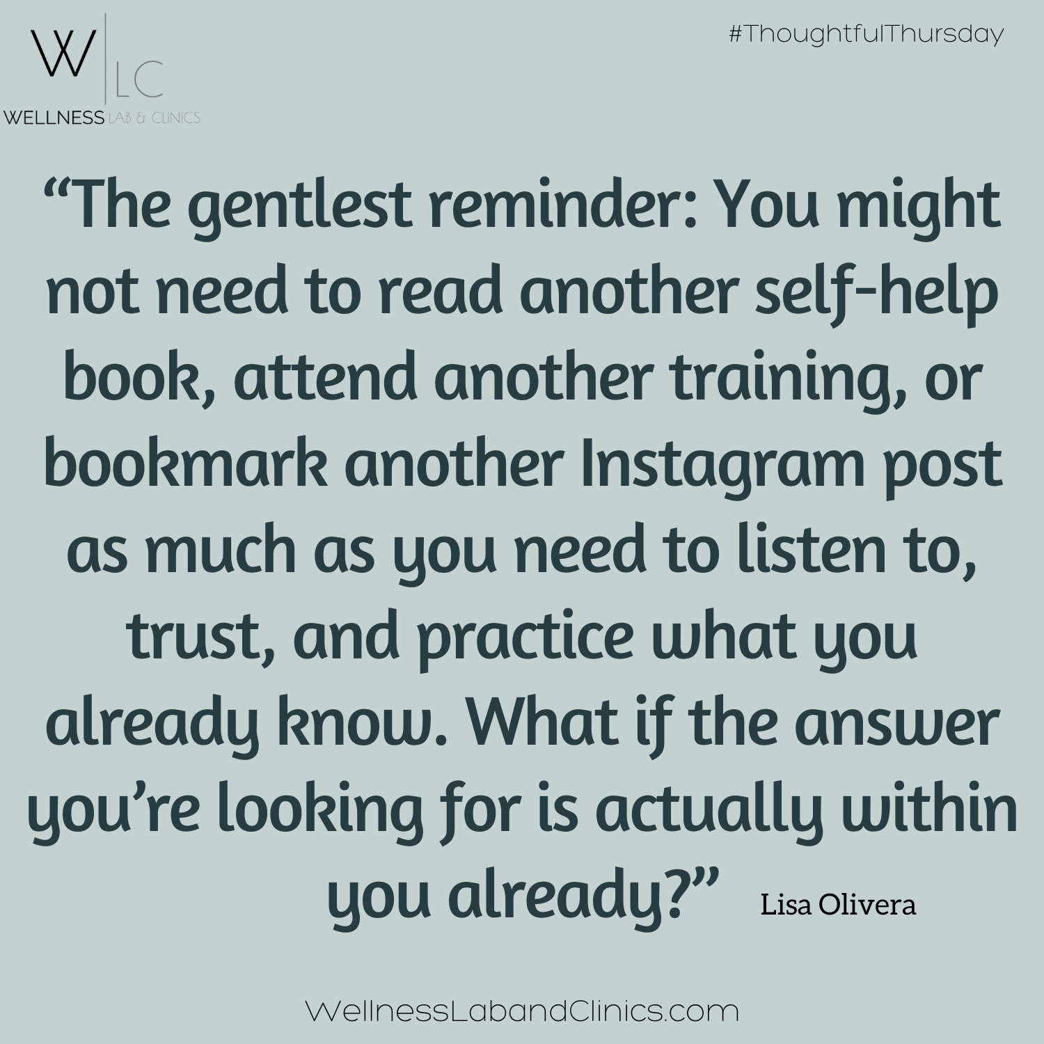 THOUGHTFUL THURSDAY: What If? — Wellness Lab & Clinics