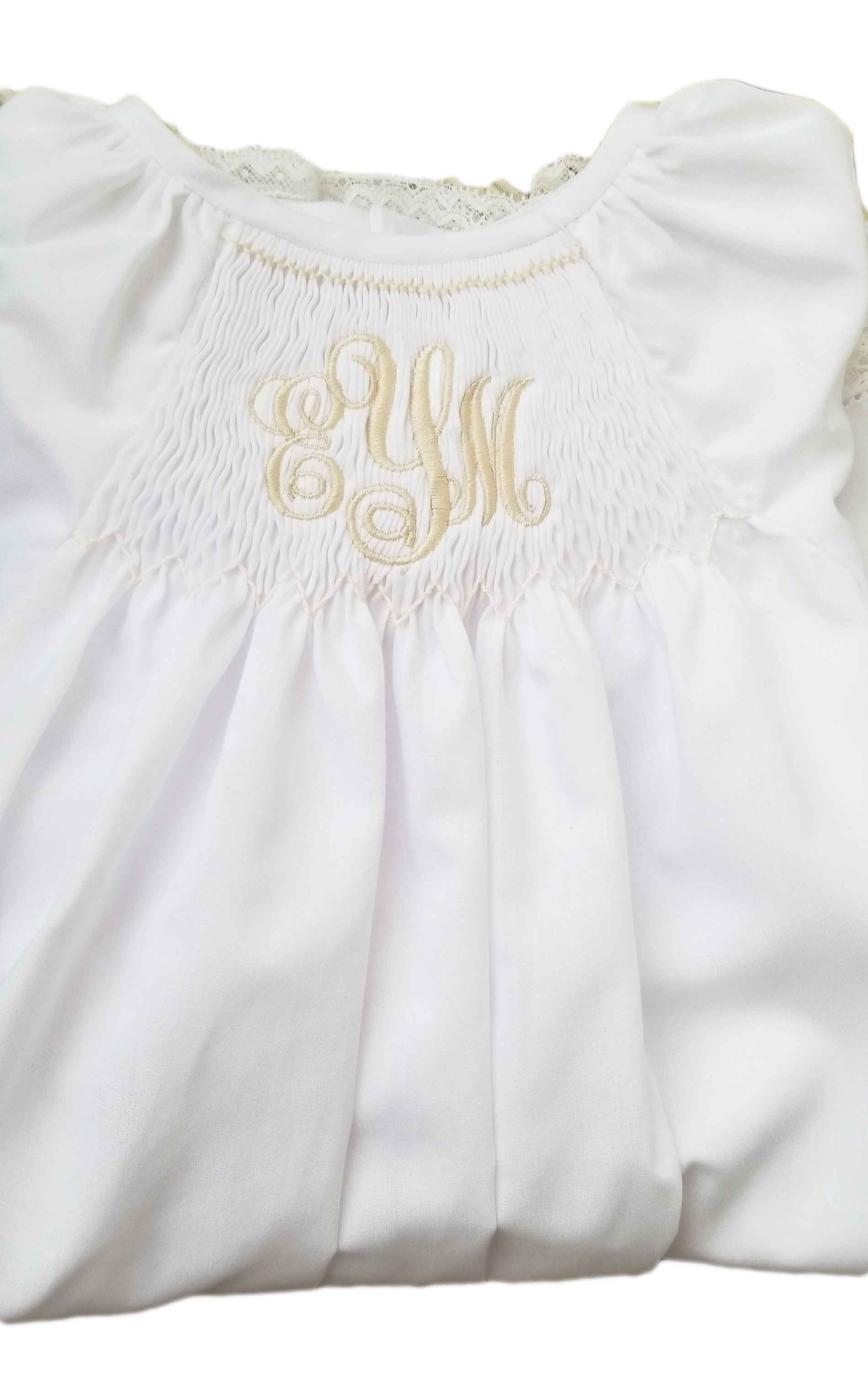 monogrammed newborn gowns