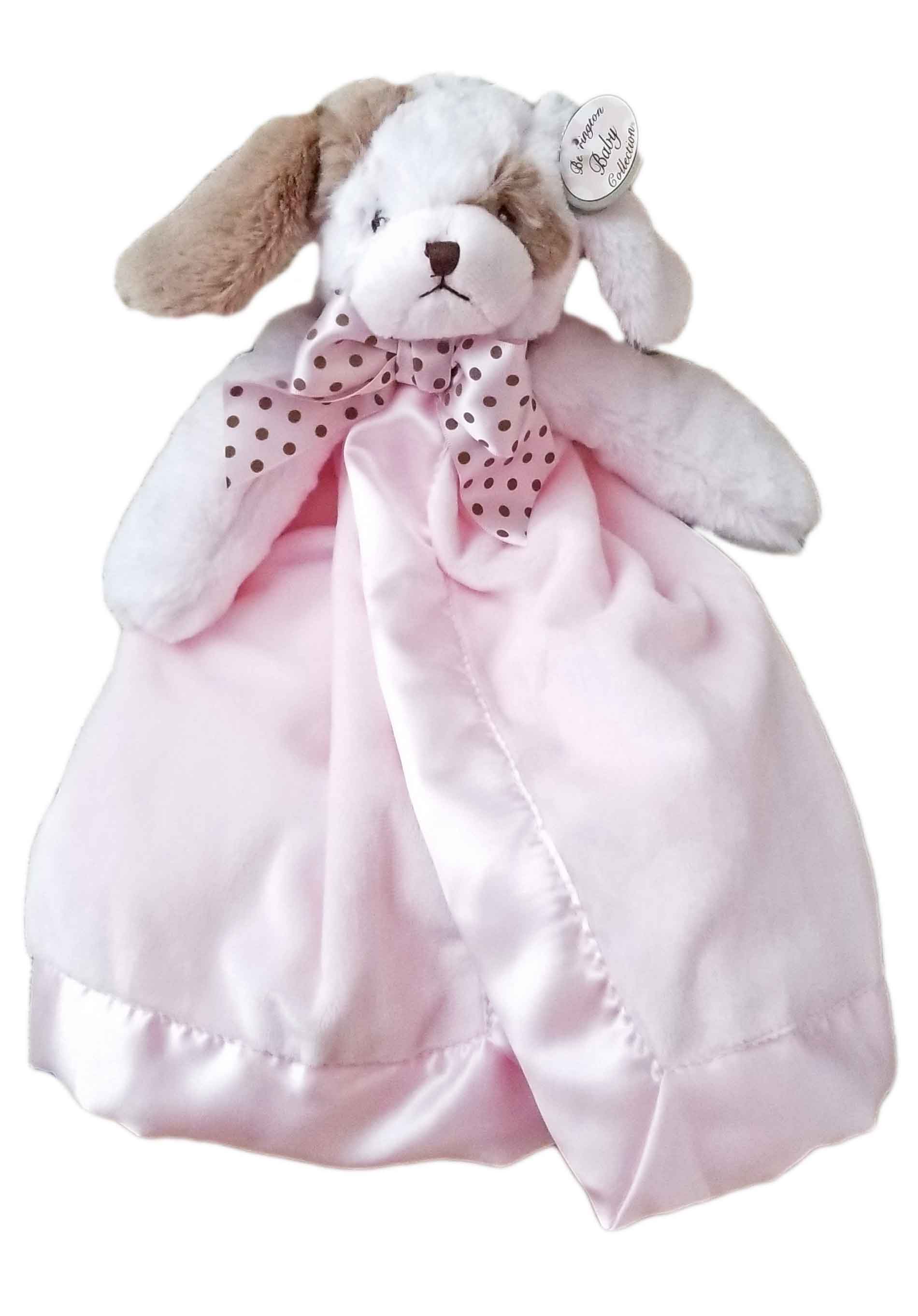 Bearington Baby Wiggles Pink Puppy Bib 