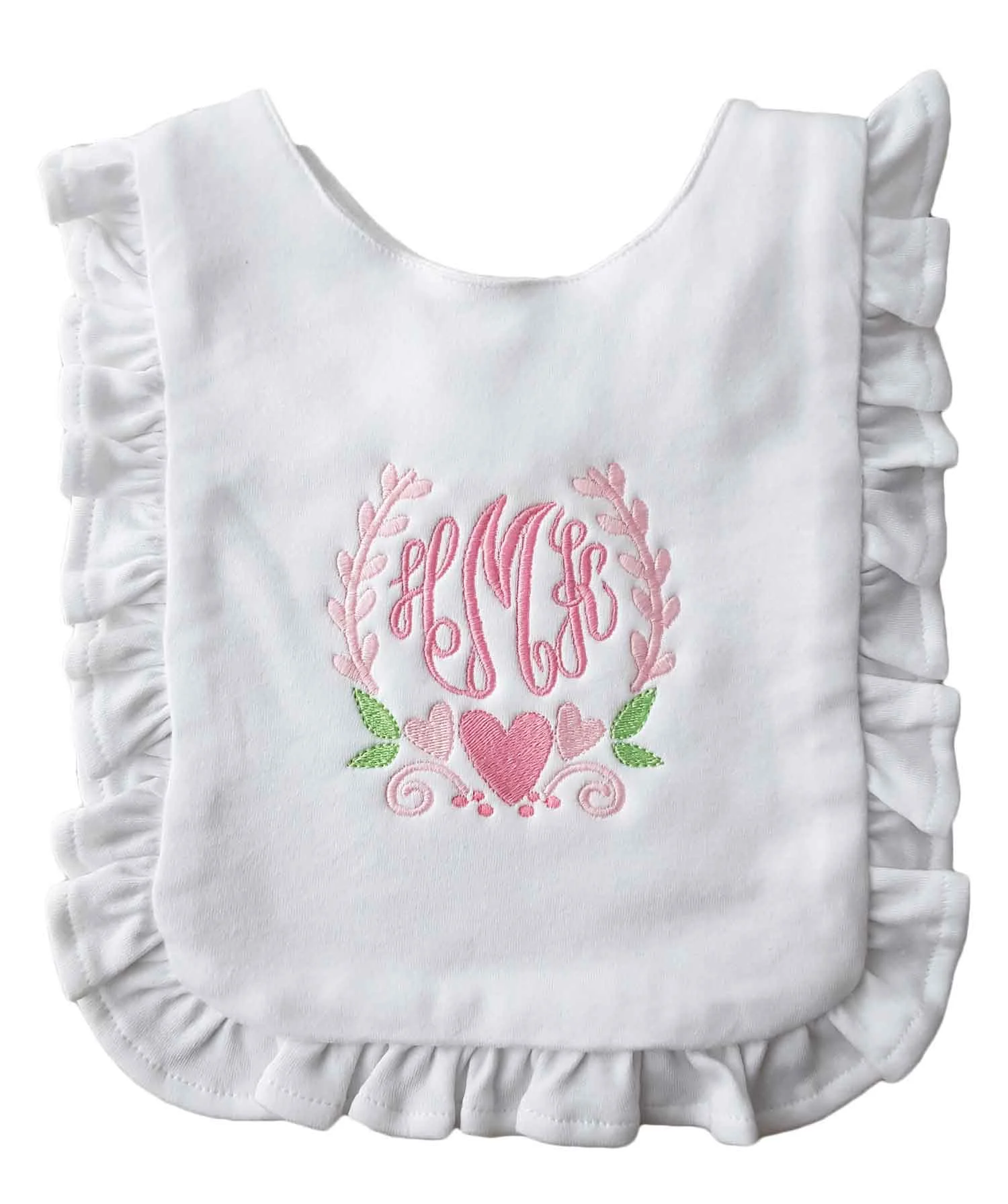 monogrammed baby bibs