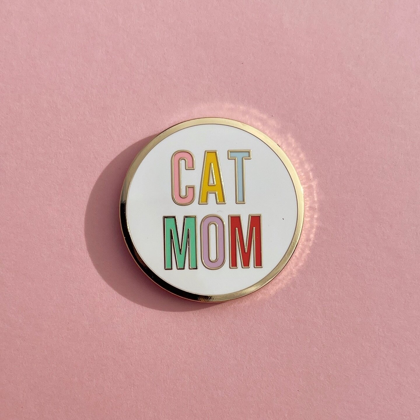 Cat mom pins make the cutest gift! And they&rsquo;re currently on clearance $.50 🙀🫶🏻 #lulubloo #pinoftheday #pins #enamelpin #pincommunity #catmom #catmomlife #catlady #catladylife #catladytribe