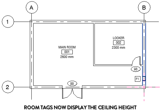 How To Show Ceiling Height In A Room Tag Revit Pure