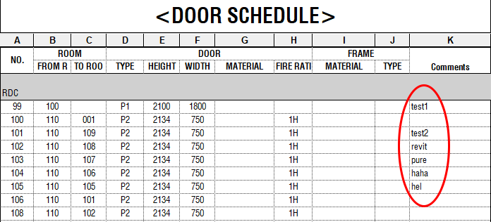 revit excel import