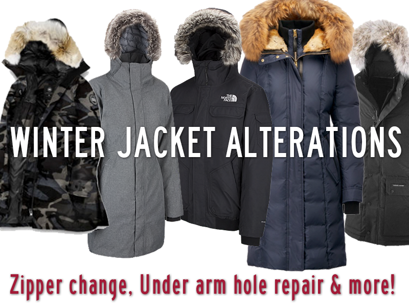 We do all kinds of winter jackets, parkers, paddings and more. Repair your expensive winter outerwear and save money!