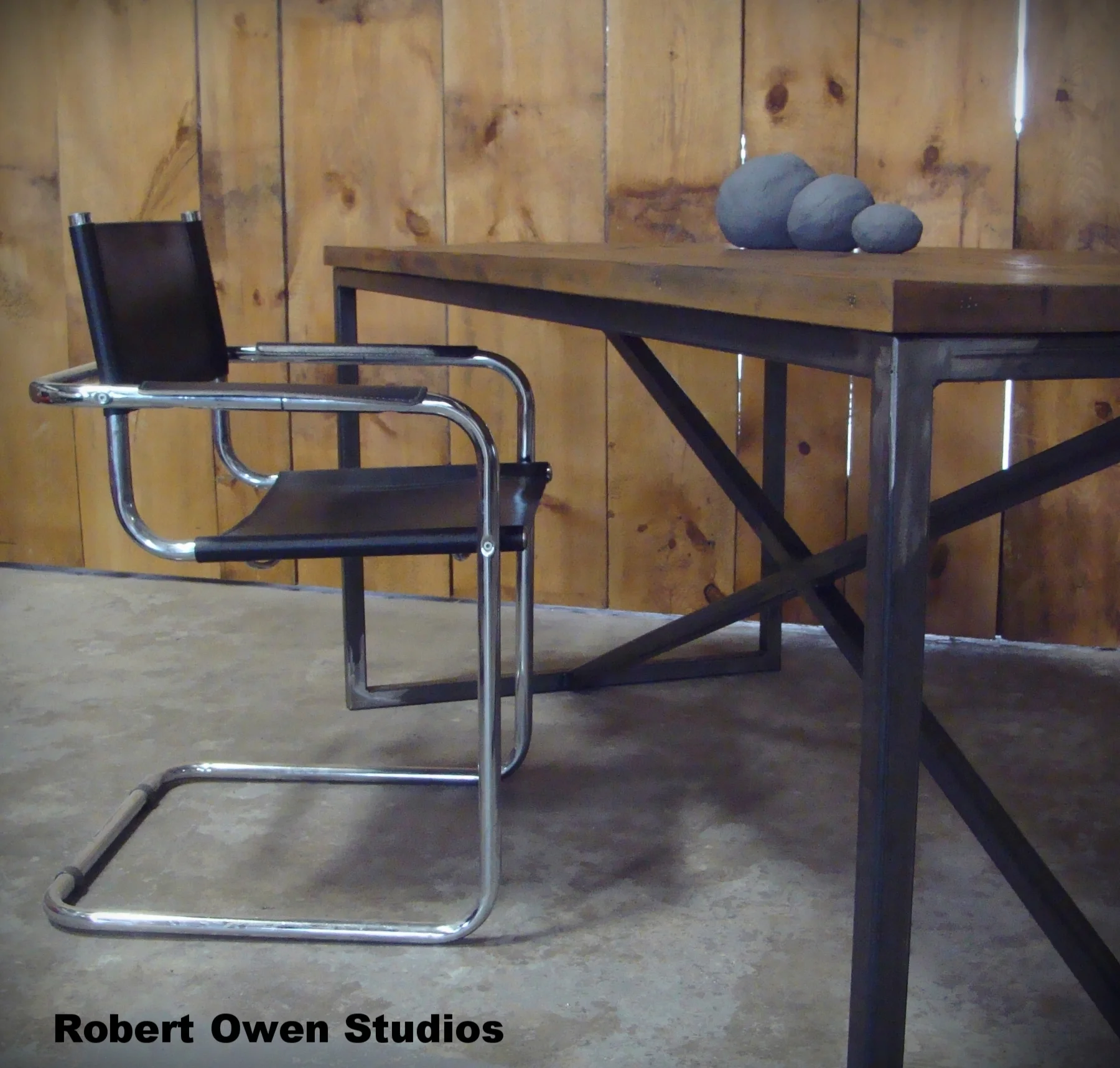 DSC01508  Wood Table and Leather Chair.JPG