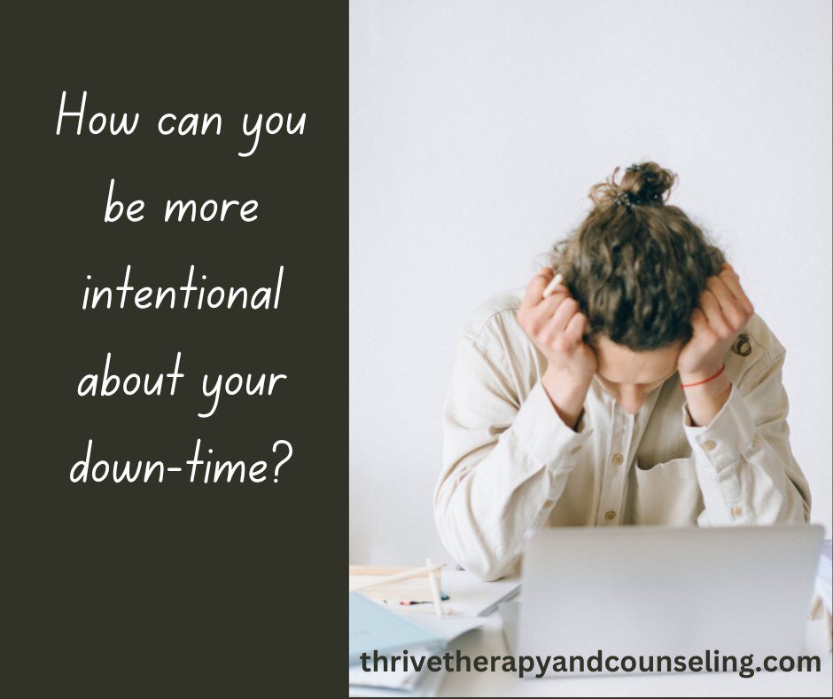 Feeling depleted even after you &quot;rest&quot;? It may be time to look at how you're spending your down-time. When we engage in numbing behaviors (e.g. scrolling, binge-watching, using substances/food, etc.) during most of our down-time, we're esse