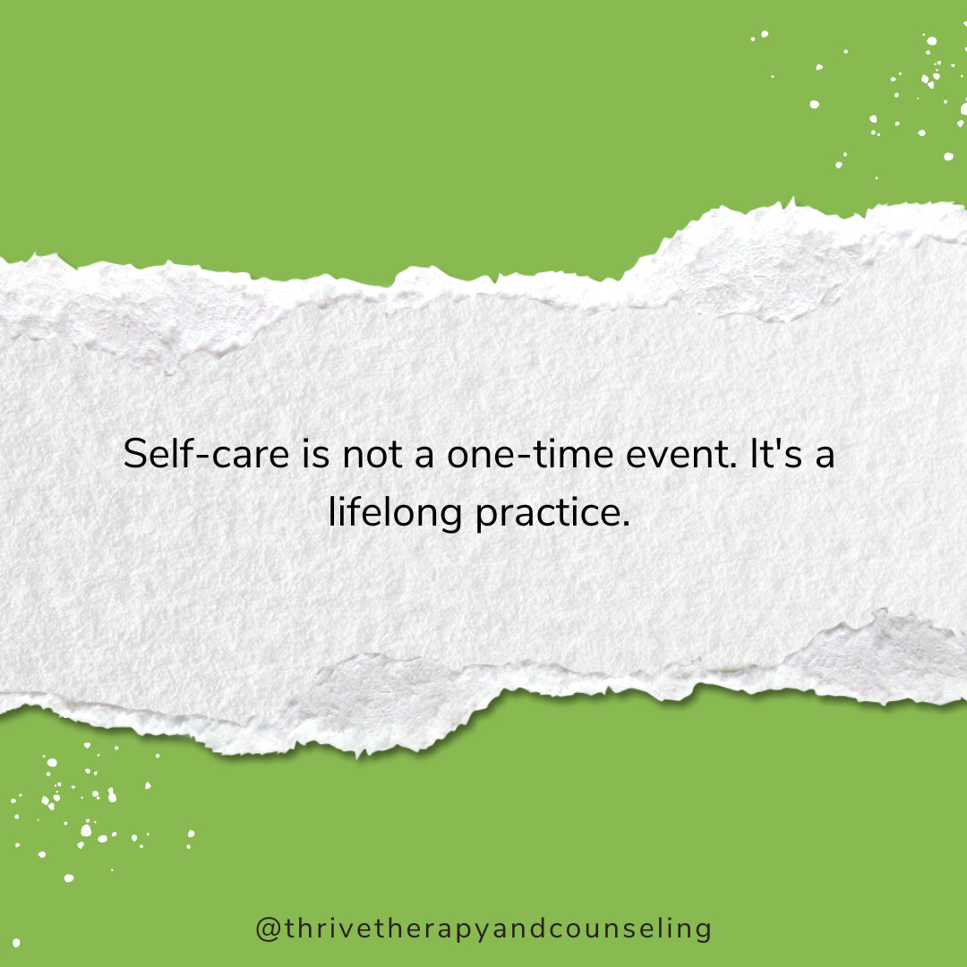 This! Practicing self-care once a month won&rsquo;t do much. Build-in little self-care habits into your every day routine. You will start to see a difference in no time!​​​​​​​​​.​​​​​​​​
.​​​​​​​​
.
.
.​​​​​​​​
#thriveinsac #thrivetherapyandcounseli