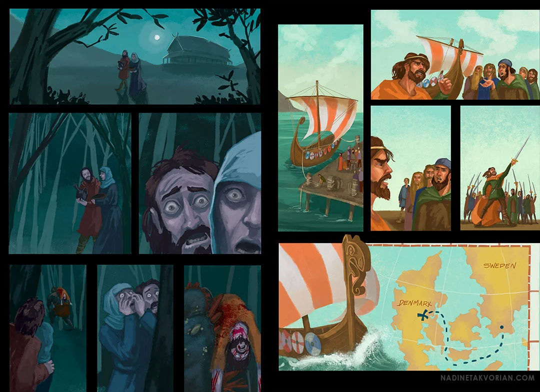 Beowulf graphic novel for Heinemann publishing
