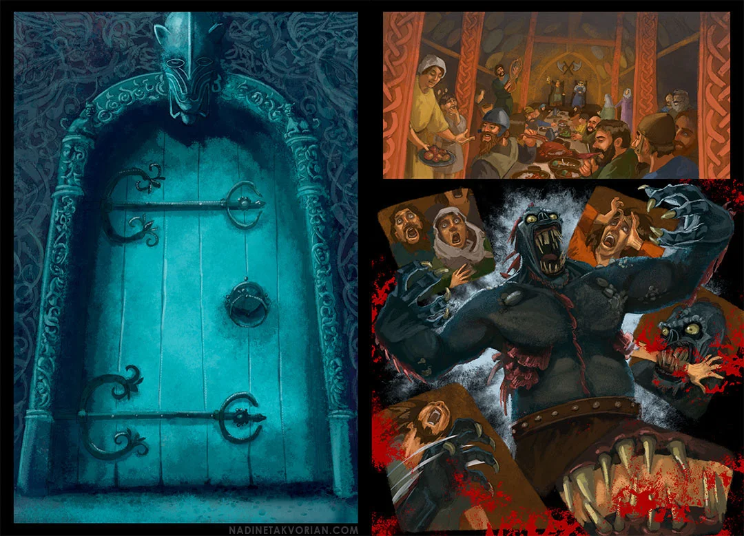Beowulf graphic novel for Heinemann publishing