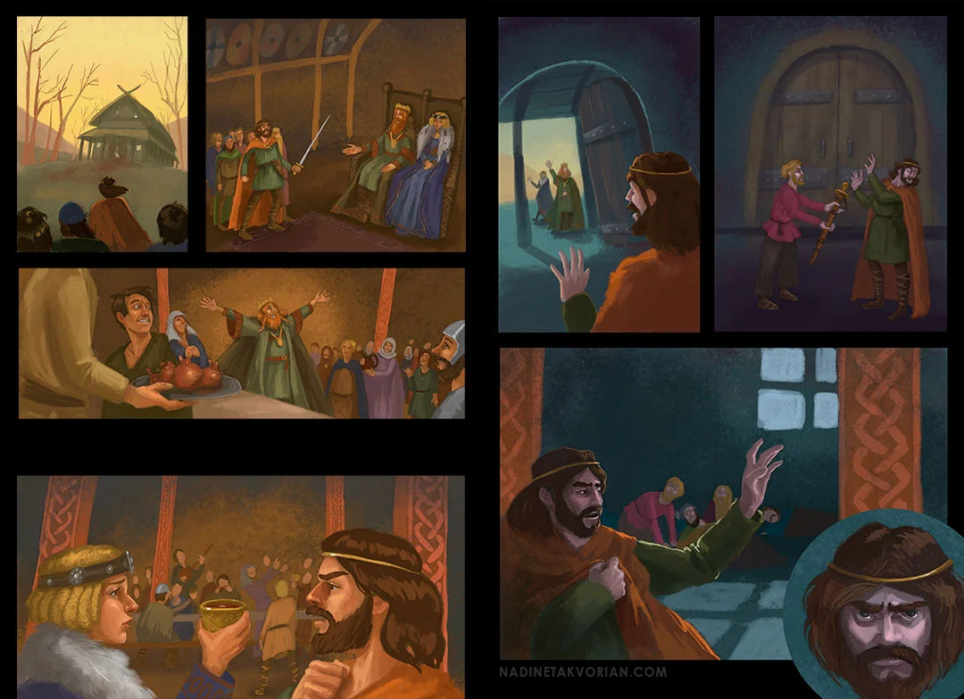Beowulf graphic novel for Heinemann publishing