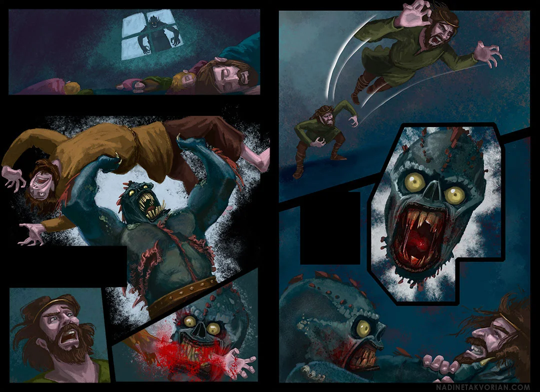 Beowulf graphic novel for Heinemann publishing