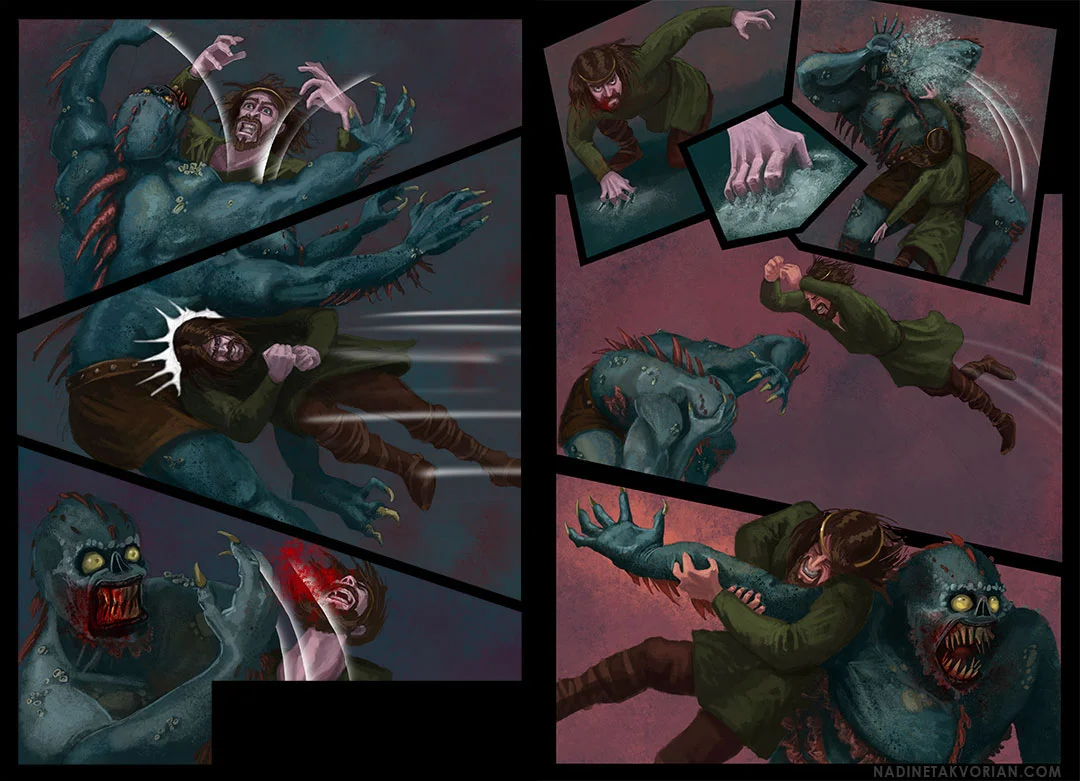 Beowulf graphic novel for Heinemann publishing