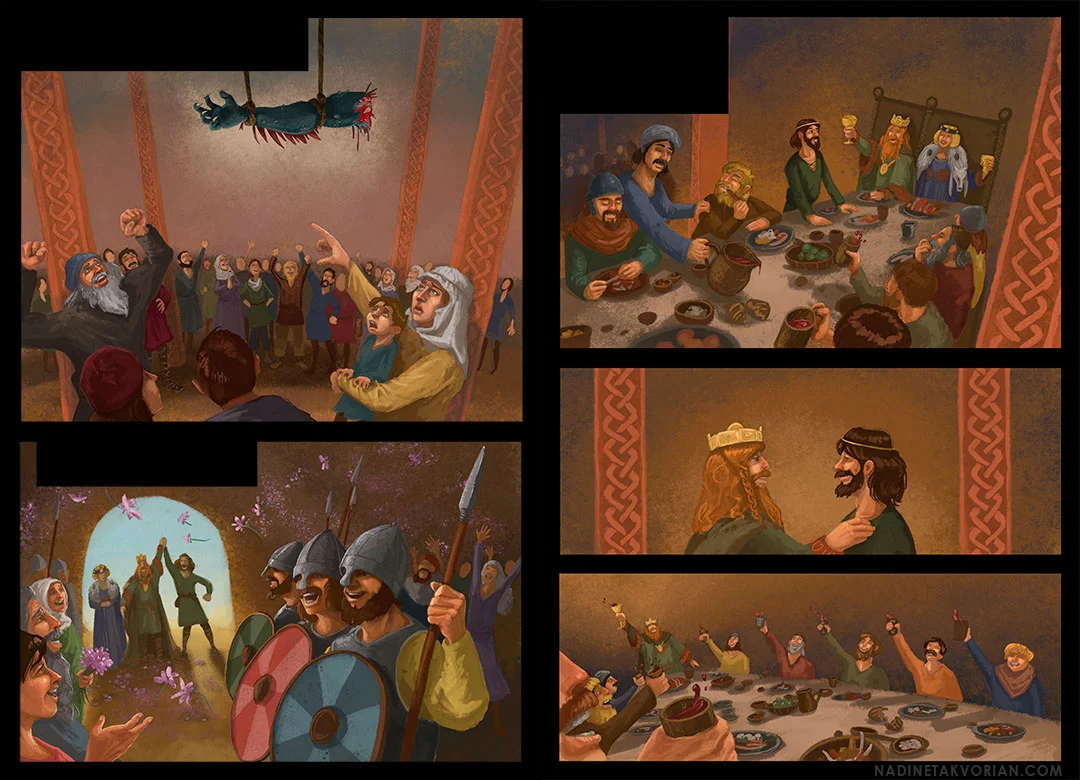 Beowulf graphic novel for Heinemann publishing