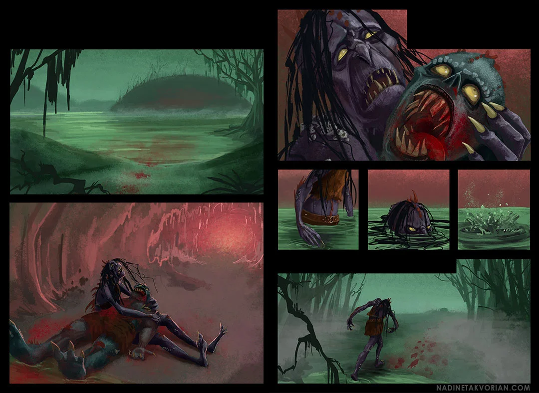 Beowulf graphic novel for Heinemann publishing