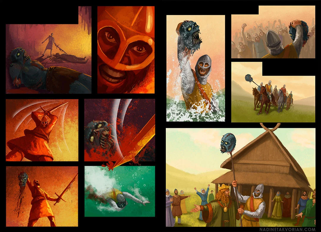 Beowulf graphic novel for Heinemann publishing