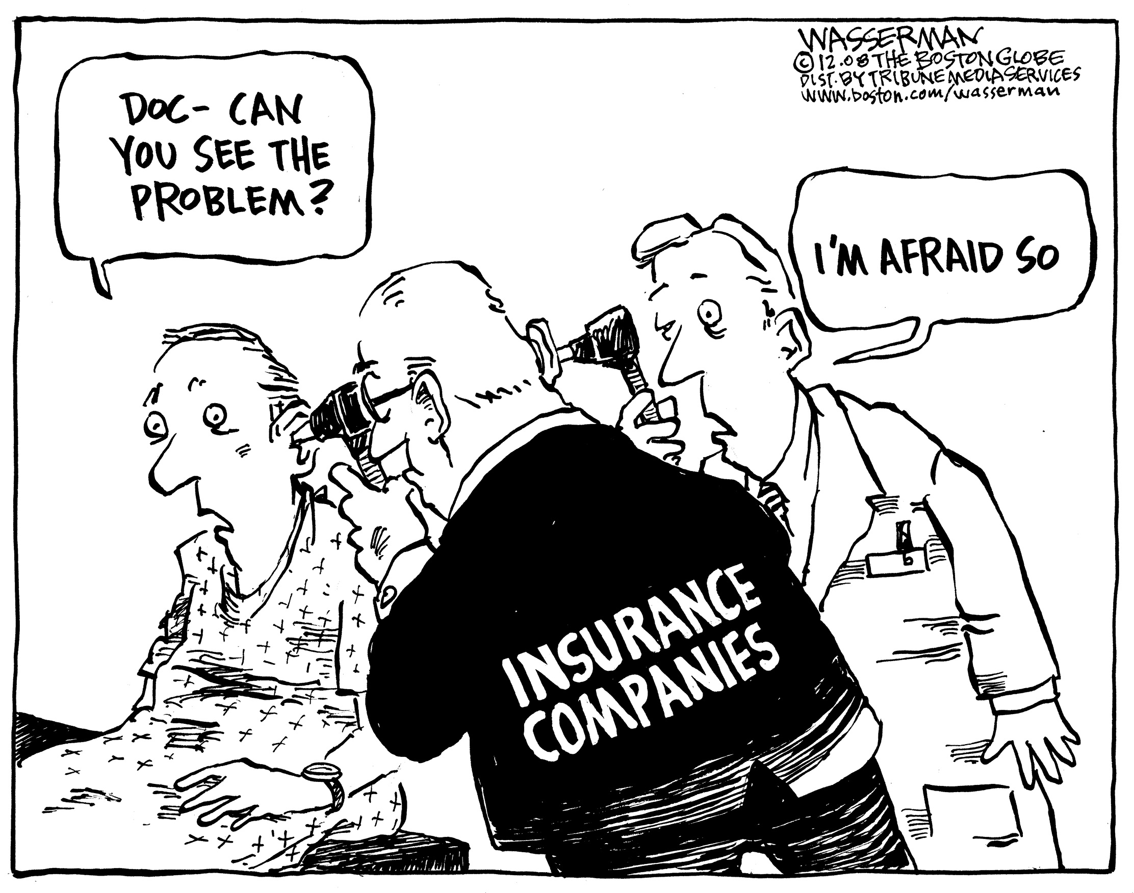 We are extremely thankful to Dan Wasserman for allowing us to reproduce another of his wonderful cartoons!
