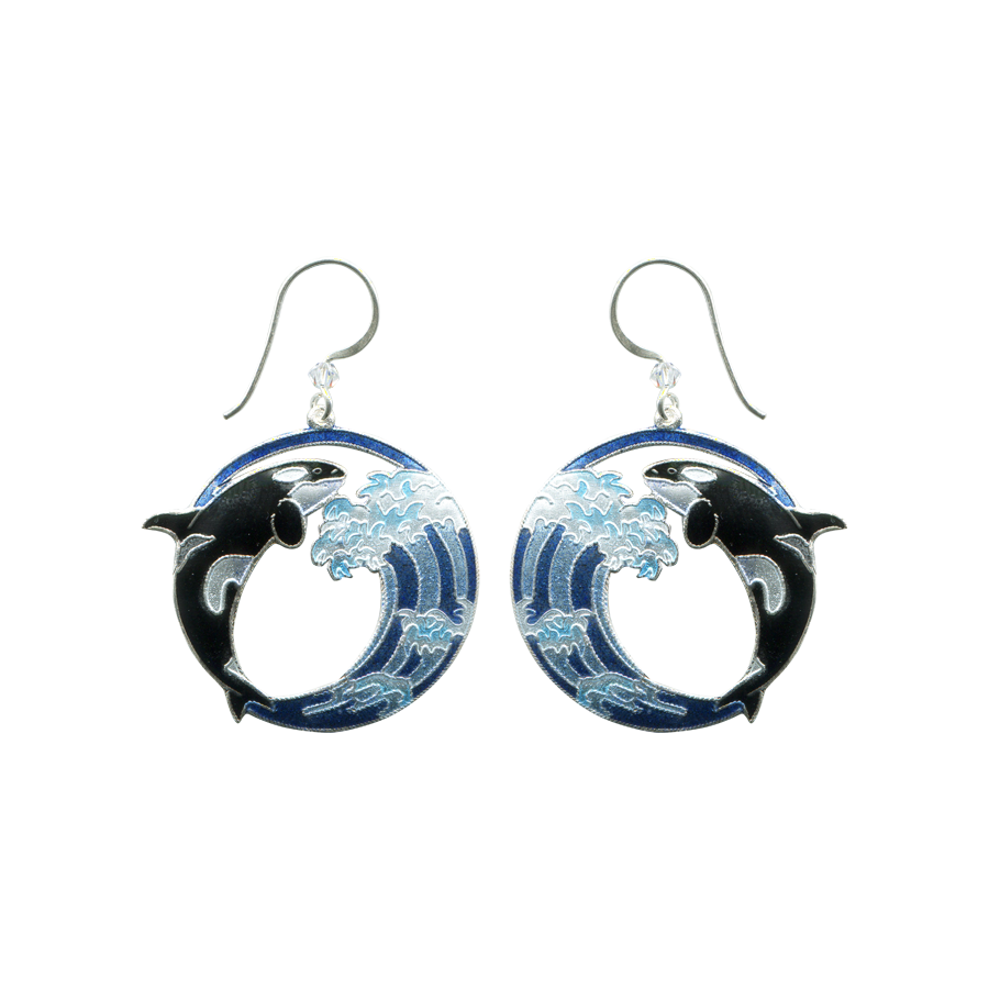 Orca Wave earrings — Bamboo Jewelry