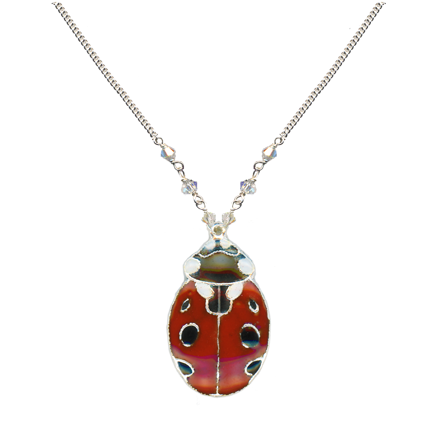 Ladybug large necklace — Bamboo Jewelry