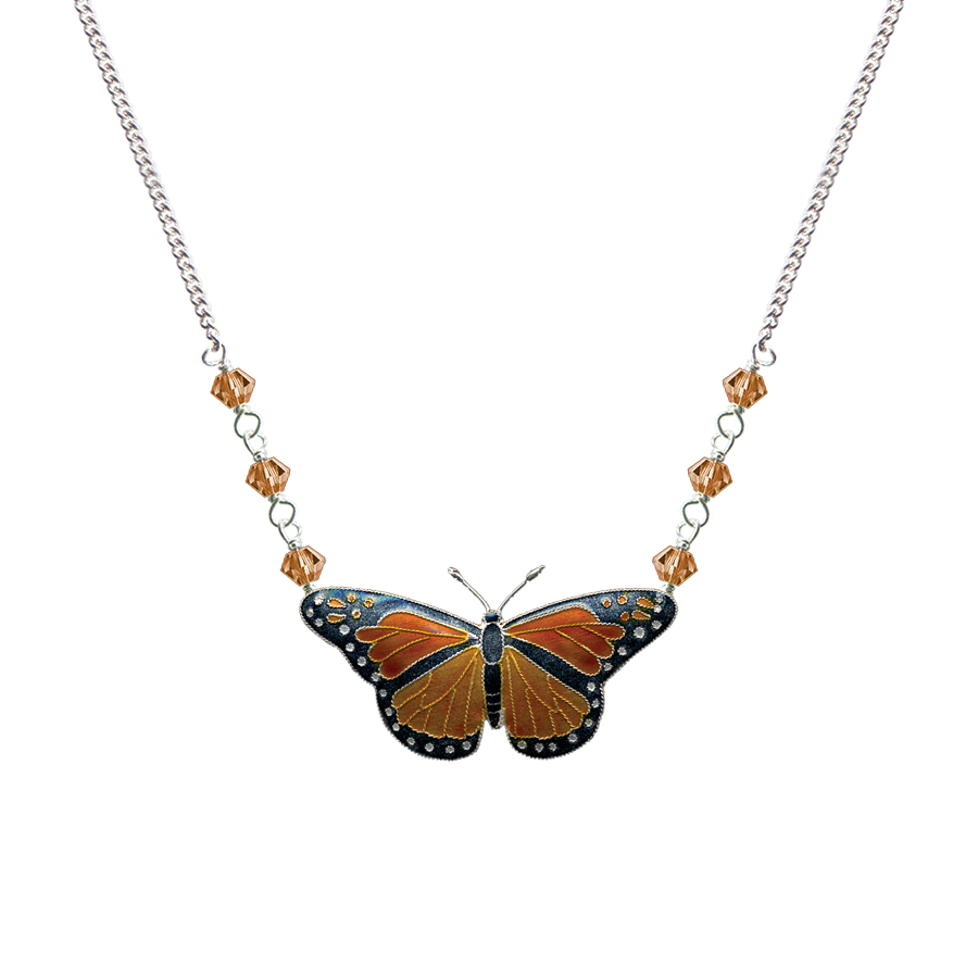 Adjustable Gold Monarch Butterfly Necklace