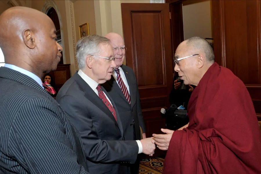 You at the Dalai Lama have the same right to barge into Harry Reid's office and offer your thoughts/blessings/ramblings/questionably accurate insights/calming presence (image via http://www.dalailama.com)