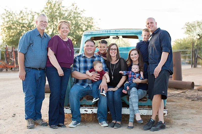 The {F} Family, a Surprise, AZ Photo Session at the Ranch 