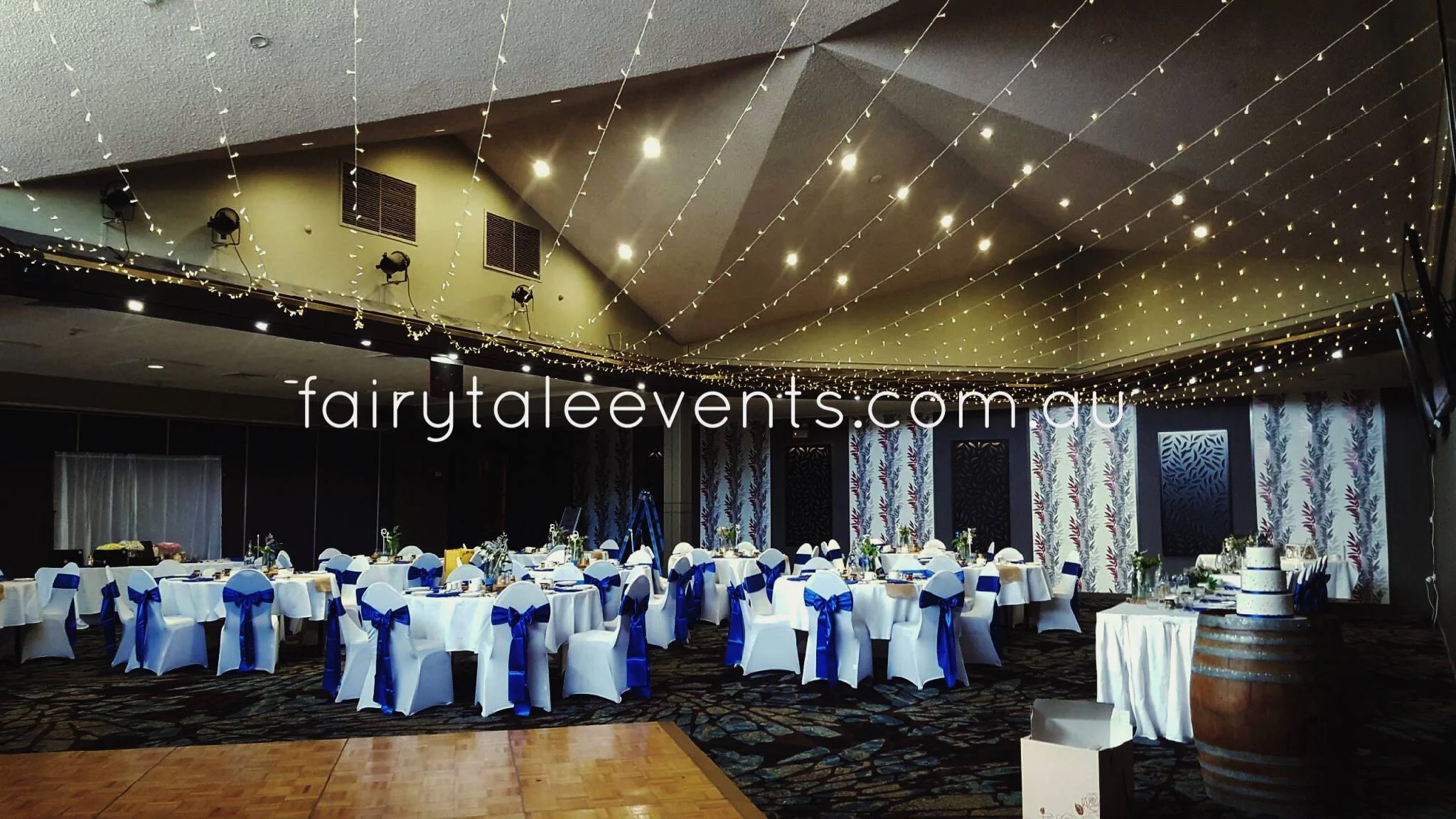 Horizontal fairy light canopy by Fairytale Events - Panania Diggers RSL