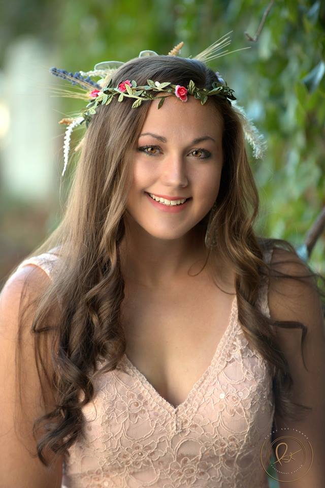Model: Rachel Elizabeth wearing a Gee June head piece! Rachel will be wearing this head piece for her Homecoming dance next month!