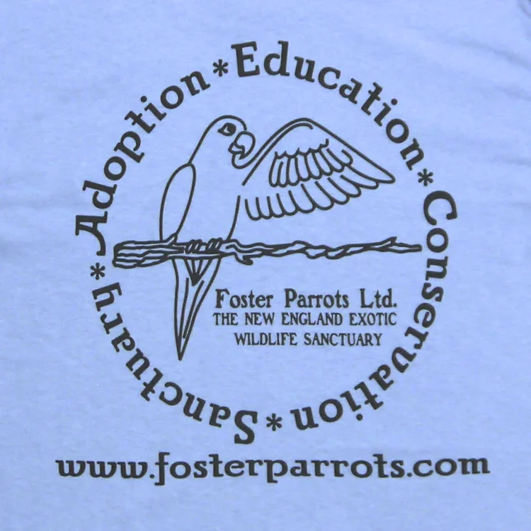 Unisex Light Blue Crew Neck T-shirt — Foster Parrots — The New