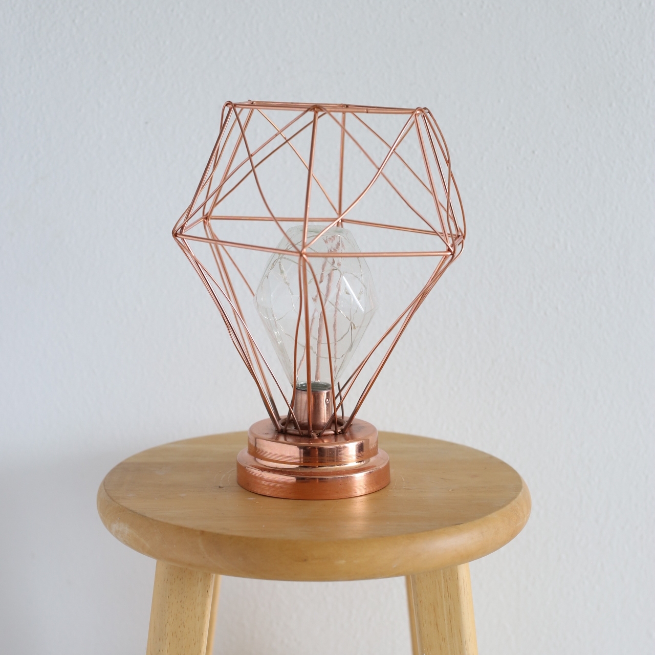 rose gold accent lamp - 10"