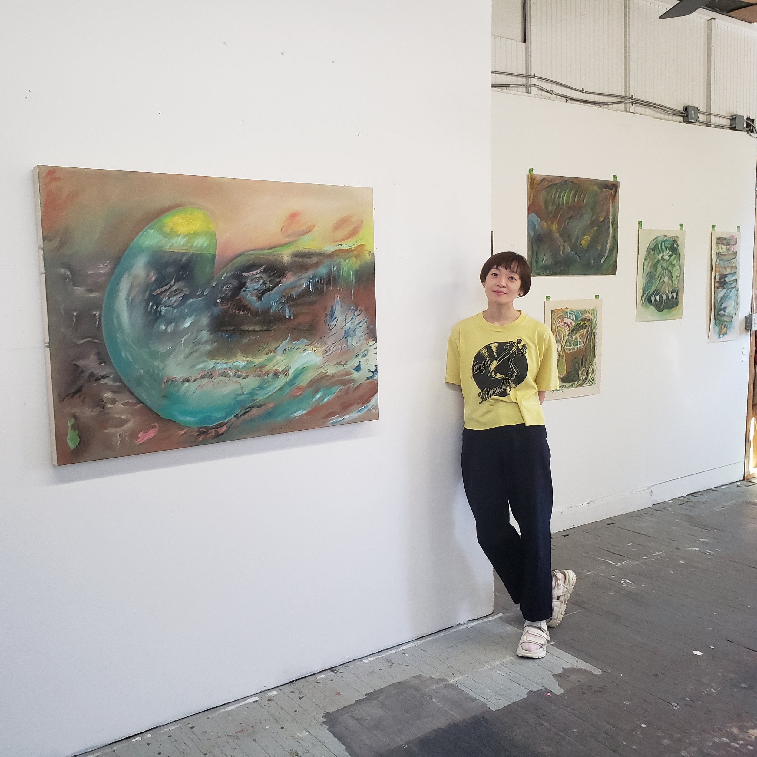 In her studio, 2024, photo by Bobby Burns.jpg
