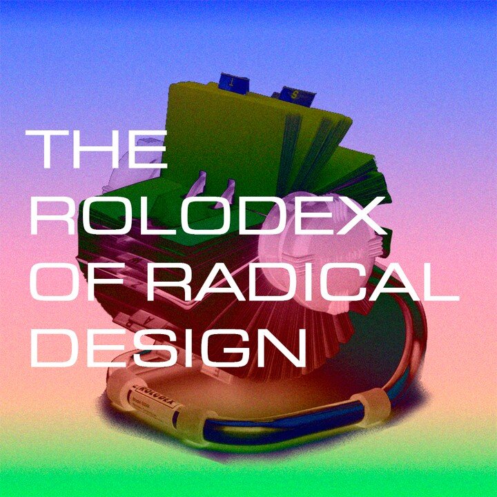 It's finally here! The Rolodex of Radical Design, my master's thesis, is an online hub for queer and trans fashion practitioners. Follow the project at @rolodexofradicaldesign for updates and member highlights, and visit rolodexofradicaldesign.xyz to