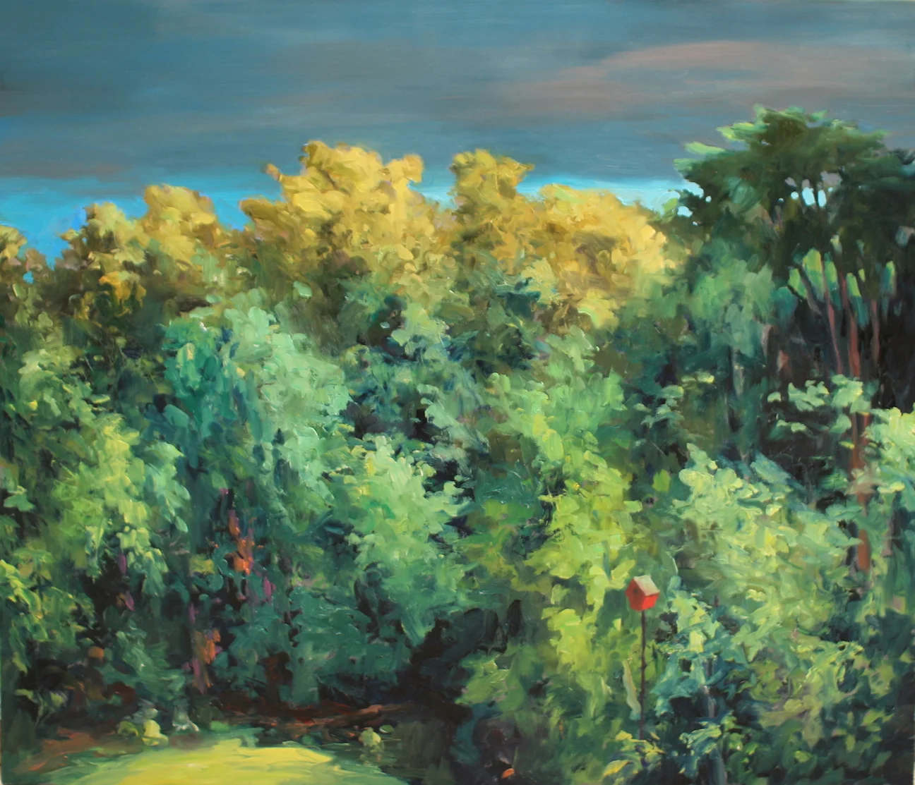 Backyard Landscape. Oil on panel, 30"x24". 
