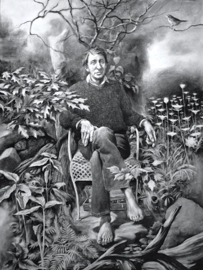 Thoreau Revisited. Charcoal, 30"x40"