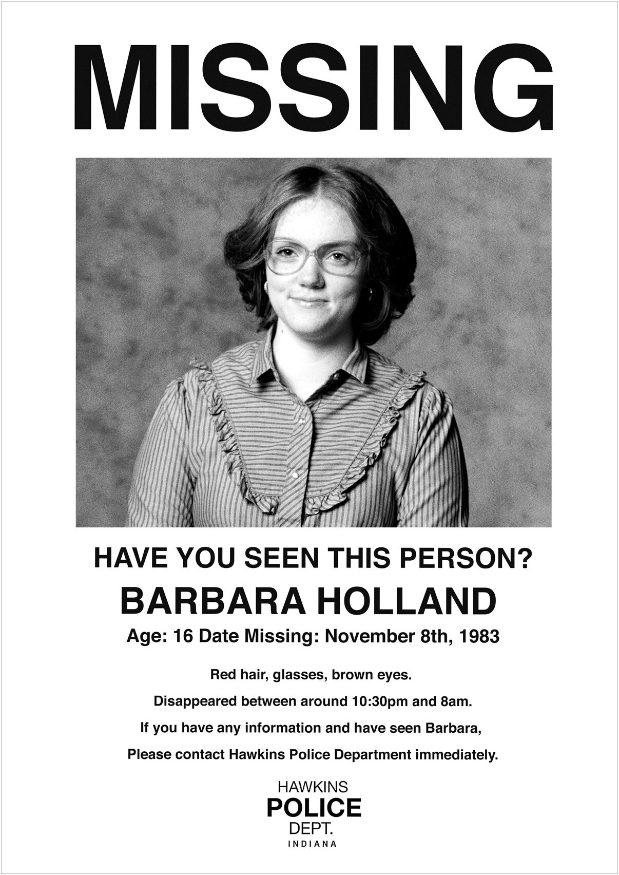 Poster Stranger Things Missing Barb 61x91,5cm