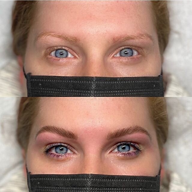 Can we just take a hot minute and admire this beautiful brow+lash tint transformation! 😍 
Pro tip: When I am applying a brow and lash tint on the fairest beauties of the land, I take special consideration when introducing a tint. Perfect brow mappin