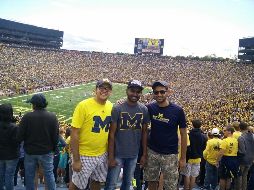  Nothing can beat the experience of watching a game at the Big House with friends. #GoBlue! 