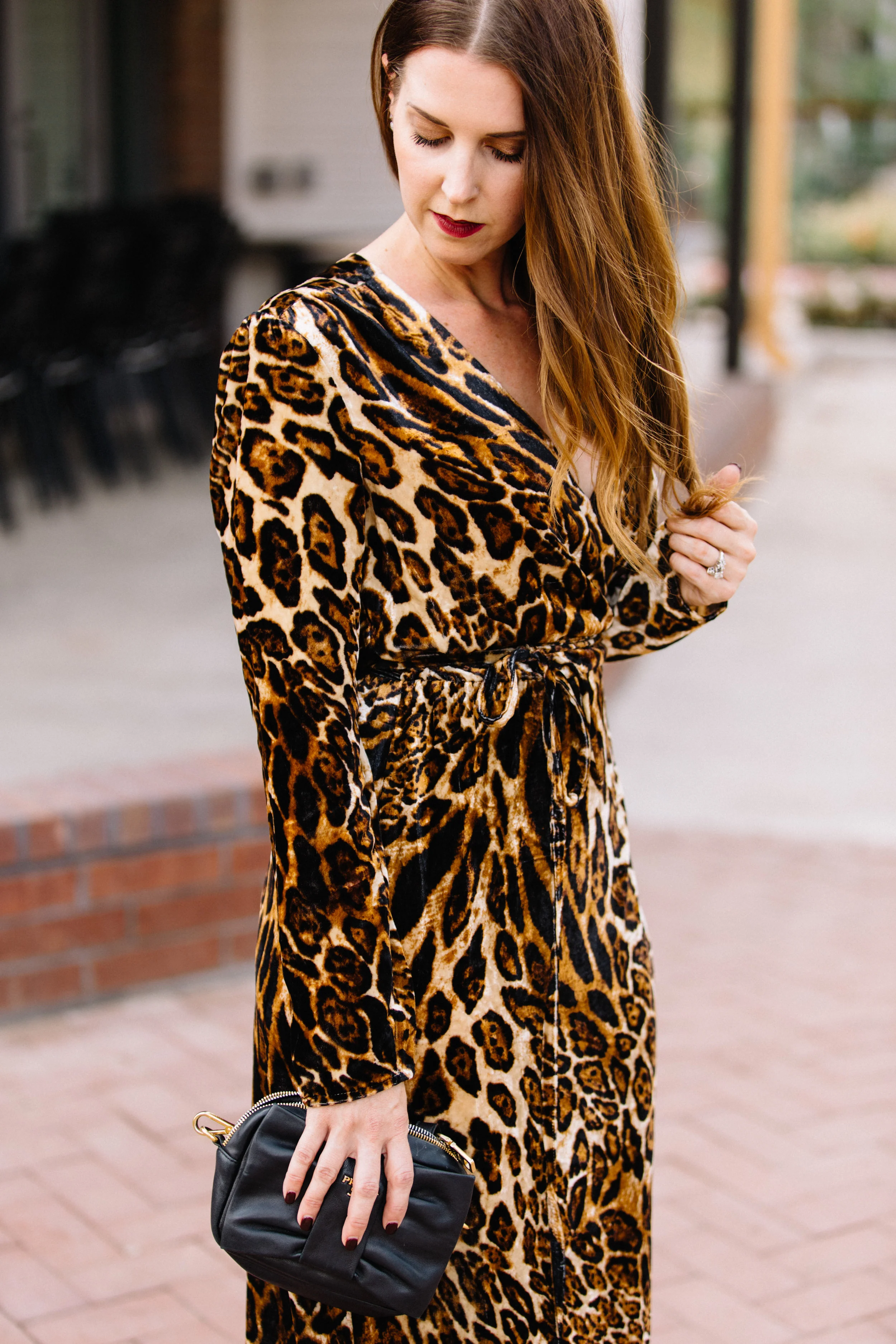 Cheetah print wrap dress new arrivals